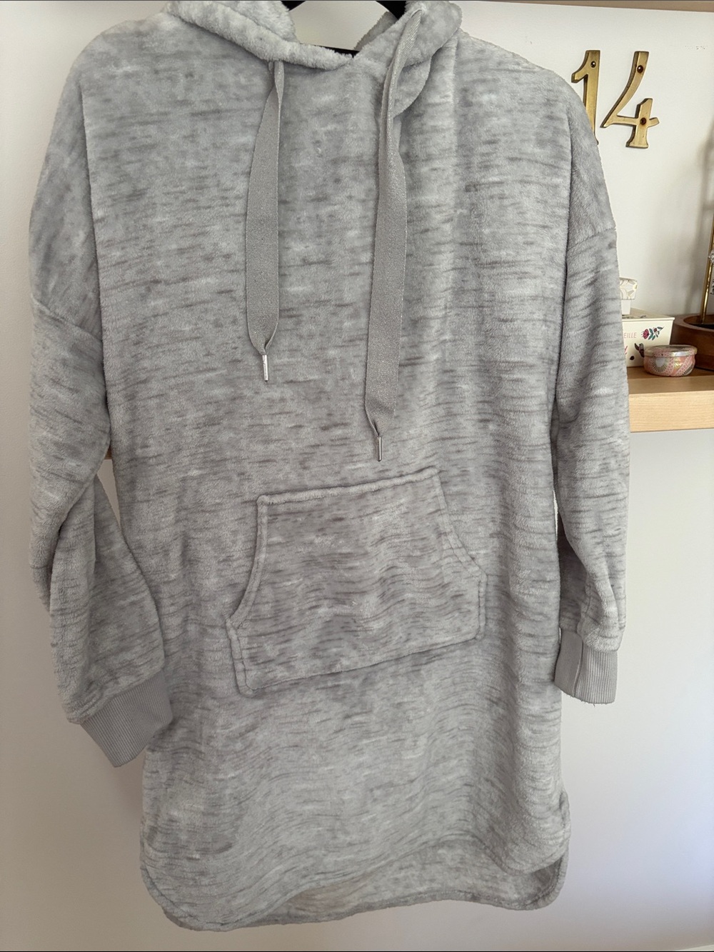 Denver Hayes Heather Gray Hooded Crewneck Tunic
